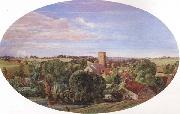 Anthony Frederick Augustus Sandys A Panoramic View of Hunworth (mk46)